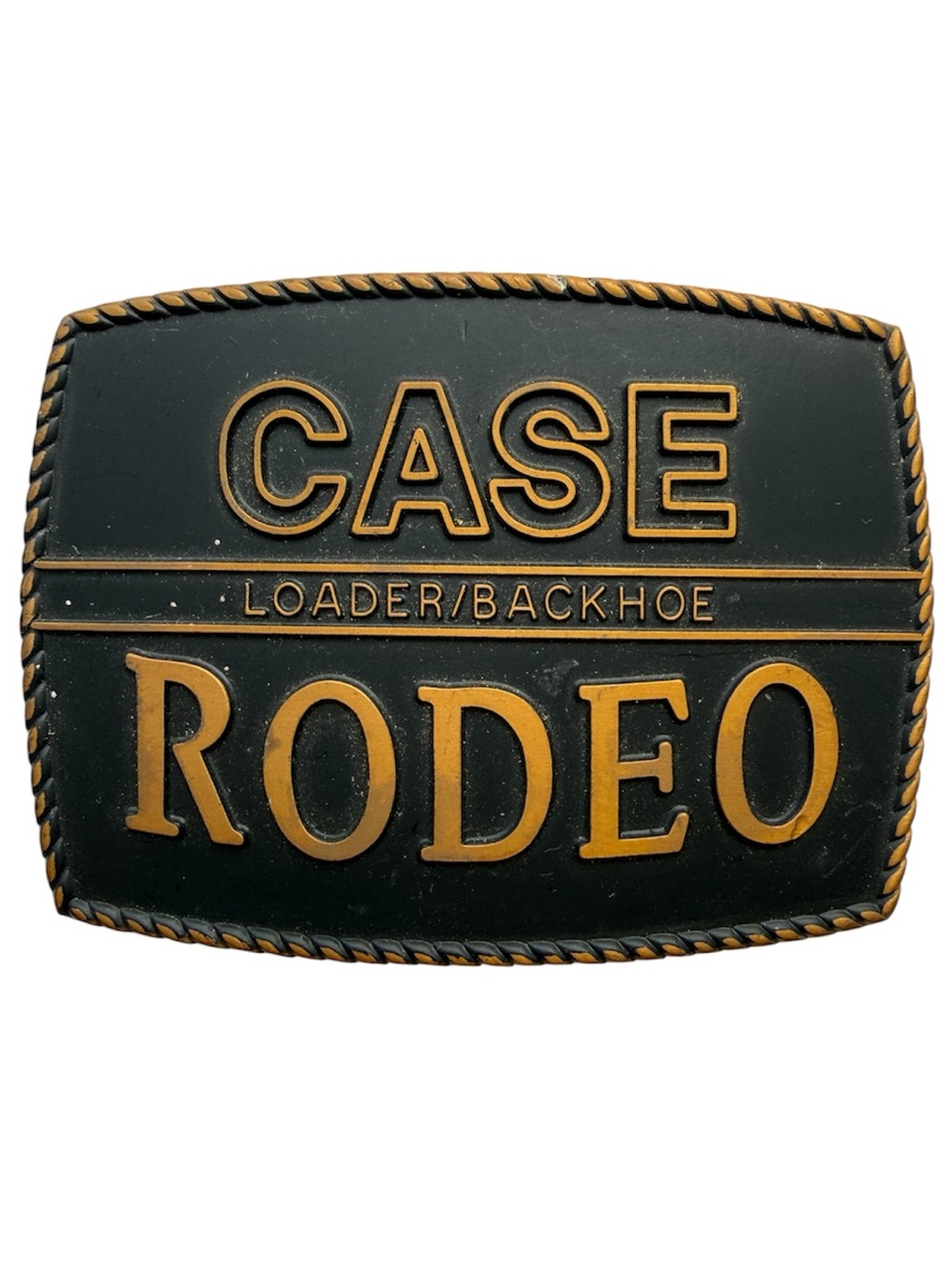 *Vintage* Loader/Backhoe - Case Rodeo Black and Gold Belt Buckle